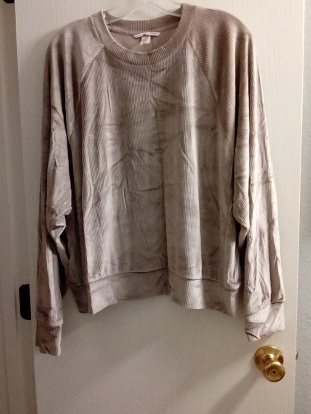 Victoria's Secret Ribbed Crewneck Sweater - Taupe